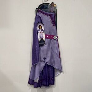 Disney WISH Asha Adventure Dress Attached Belt Costume 4-6X Jakks Pacific NEW
